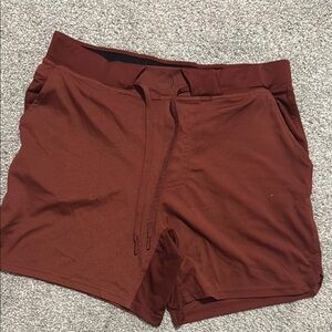 Hylete Brown Athletic Shorts Performance Design